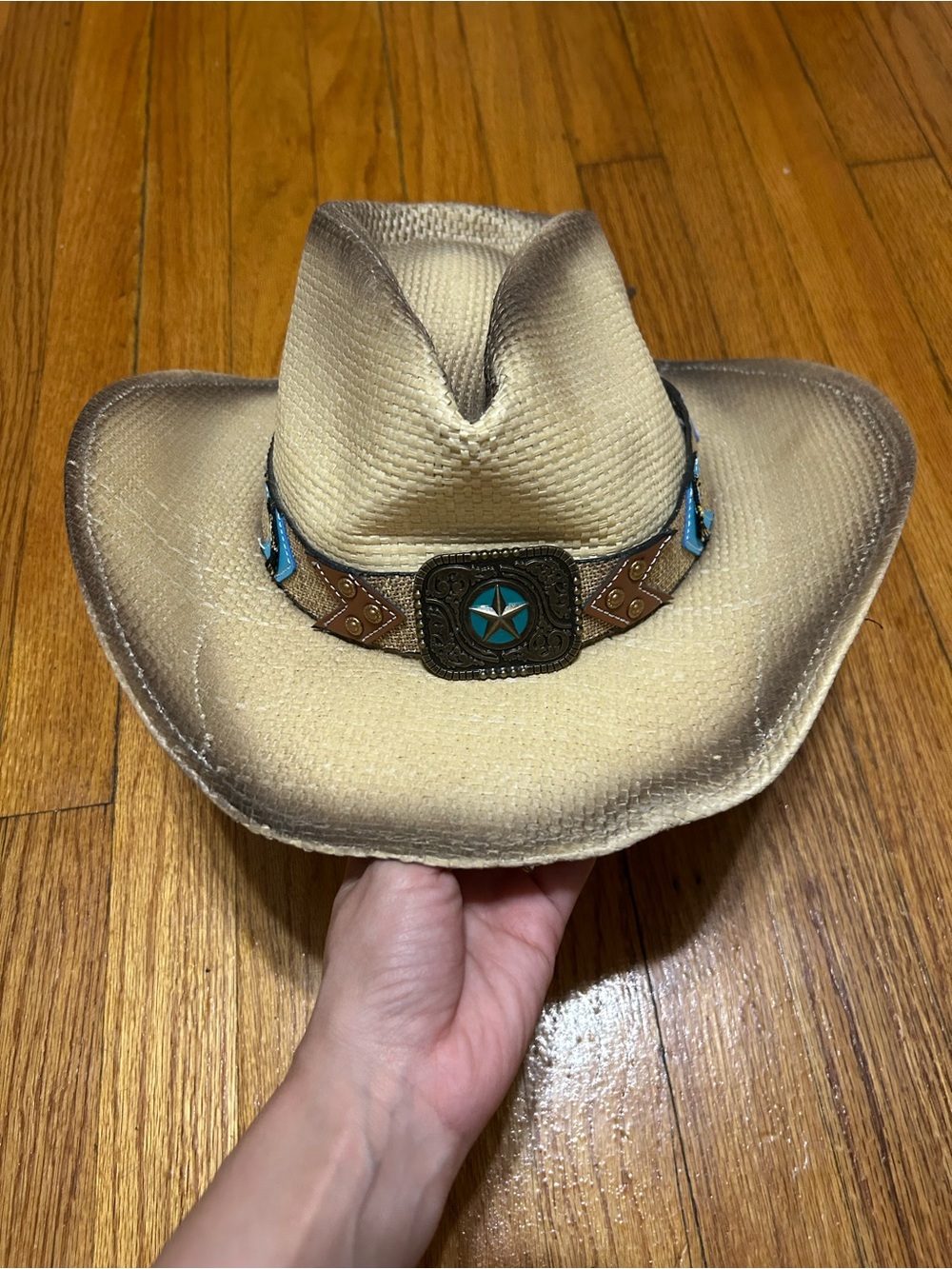 Milani 100% Straw Cowboy Hat Blackened One Size